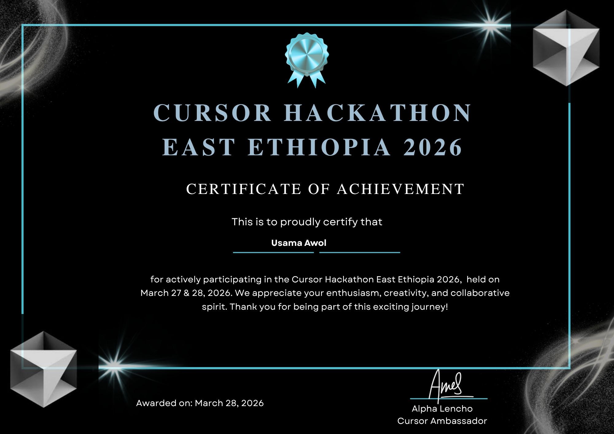Cursor Hackathon East Ethiopia 2026